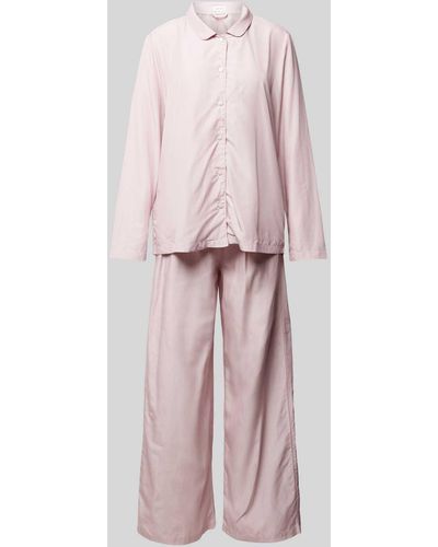 Seidensticker Pyjama mit Knopfleiste - Pink