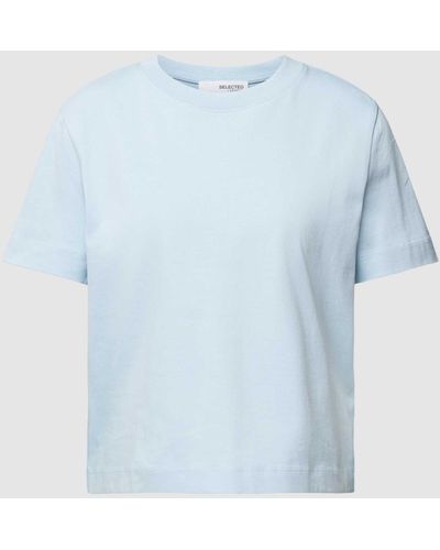 SELECTED T-shirt Met Ronde Hals - Blauw
