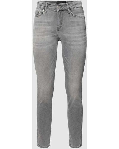 DRYKORN Skinny Fit Jeans mit Ziernähten Modell 'NEED' - Grau