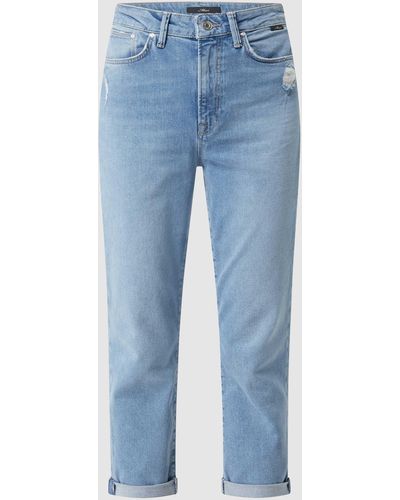 Mavi Mom Fit Jeans Met Stretch - Blauw