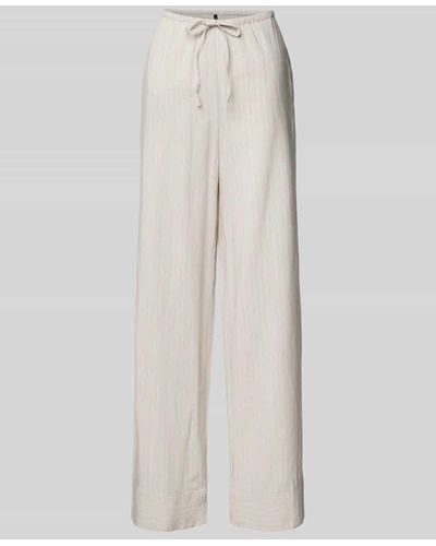 Vero Moda High Waist Hose mit Streifenmuster Modell 'GILI' - Weiß
