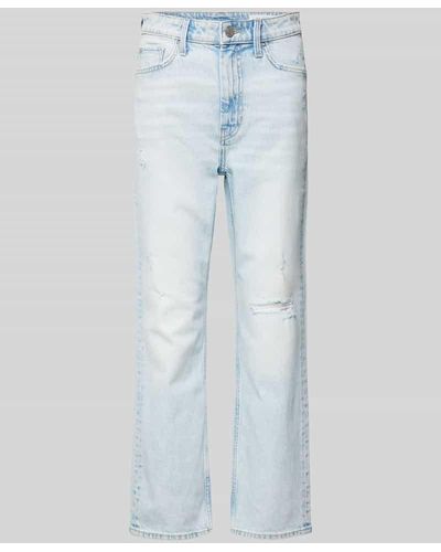 S.oliver Bootcut Jeans im Destroyed-Look Modell 'Destroyed Paillette' - Blau