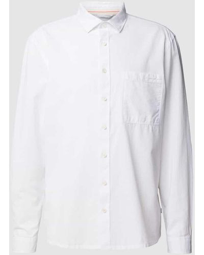 maerz muenchen Regular Fit Freizeithemd mit Brusttasche - Weiß