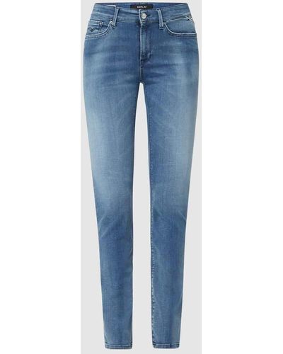 Replay Skinny Fit Jeans mit Stretch-Anteil Modell 'Luzien' HYPERFLEX - Blau