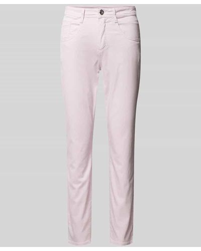 Brax Slim Fit Jeans mit verkürztem Schnitt Modell 'STYLE.SHAKIRA' - Pink