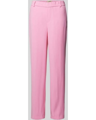 Mos Mosh Straight Leg Stoffen Broek Met Persplooien - Roze