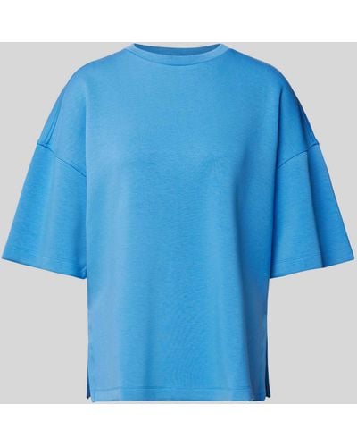 MSCH Copenhagen Sweatshirt mit 1/2-Arm Modell 'Bessia' - Blau