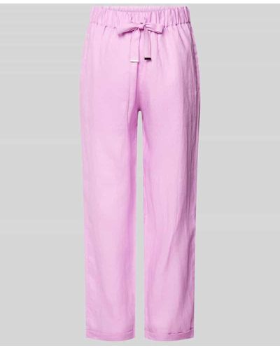 BOSS Tapered Fit Stoffhose mit Tunnelzug Modell 'Timpa' - Pink