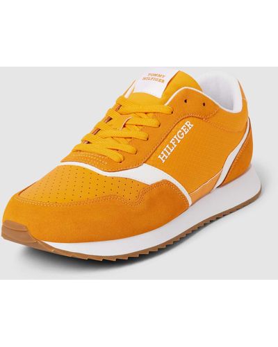 Tommy Hilfiger Sneakers Met Labelprint - Oranje