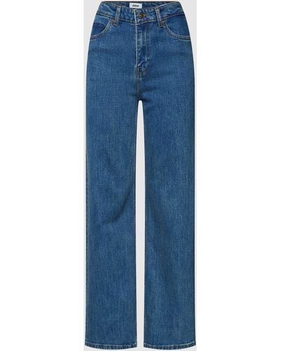 Minimum Straight Fit Jeans mit Label-Patch Modell 'KIMAJI' - Blau