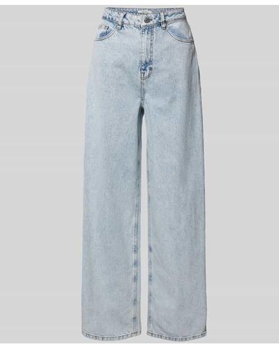 Gestuz Wide Leg Jeans im 5-Pocket-Design Modell 'Kaily' - Blau