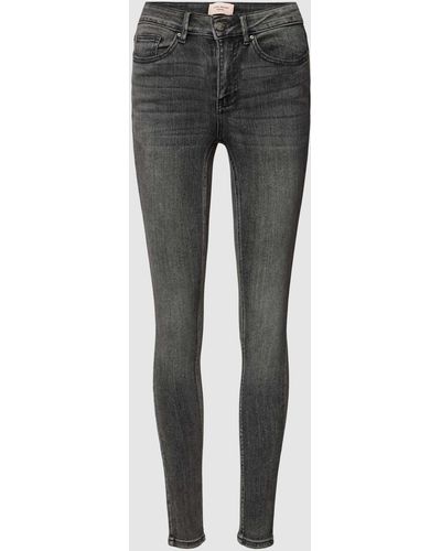 Vero Moda Skinny Fit Jeans im 5-Pocket-Design Modell 'FLASH' - Grau