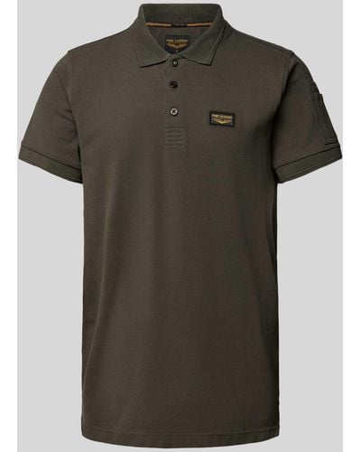 PME LEGEND Regular Fit Poloshirt Met Labelpatch - Groen