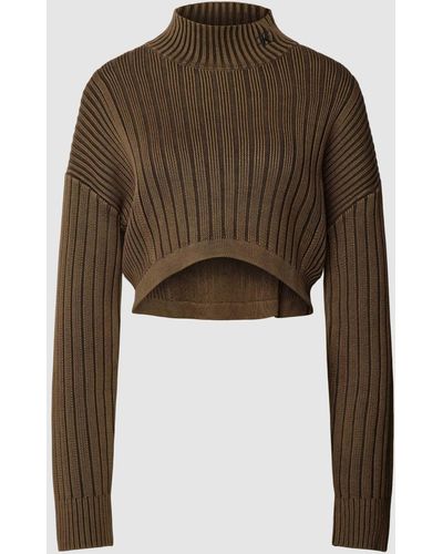 Calvin Klein Korte Gebreide Pullover Met Structuurmotief - Groen