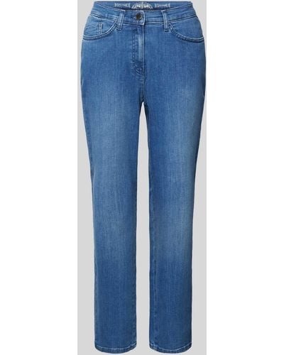 RAPHAELA by BRAX Straight Leg Jeans im 5-Pocket-Design Modell 'PATTI STRAIGHT' - Blau