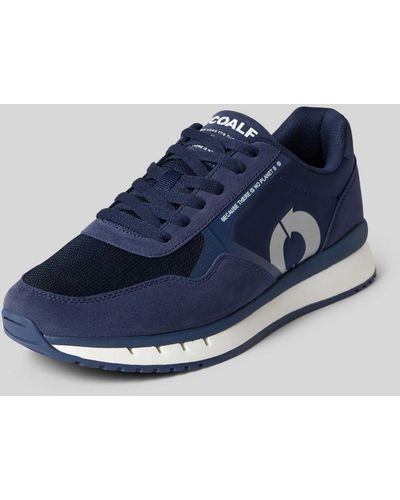 Ecoalf Sneakers Met Statementprint - Blauw