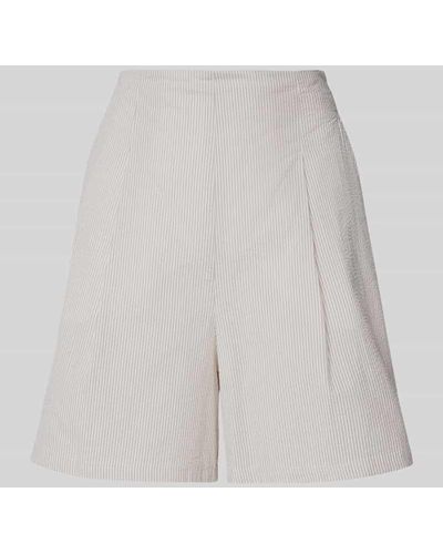 Max Mara Regular Fit Shorts mit Bundfalten Modell 'CANALE' - Weiß
