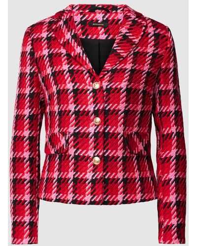 MORE&MORE Blazer mit Allover-Muster - Rot