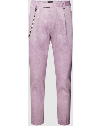 Cinque Regular Fit Anzughose mit Strukturmuster - Pink