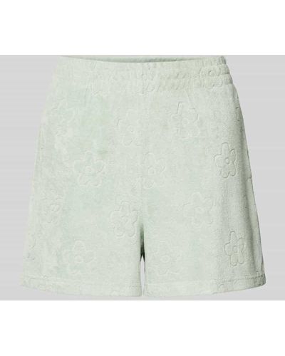 Jake*s Shorts aus Frottee mit floralem Muster - Grün