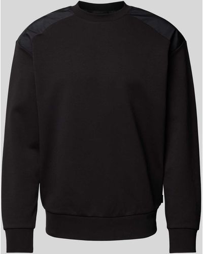 Calvin Klein Sweatshirt mit Label-Detail Modell 'MIX MEDIA' - Schwarz