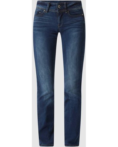 G-Star RAW Straight Fit Jeans mit Stretch-Anteil Modell 'Midge' - Blau