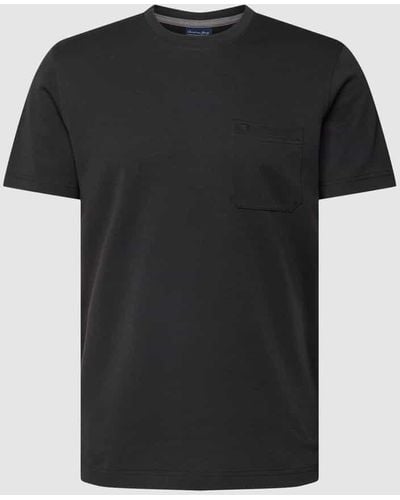 Christian Berg Men T-Shirt mit Brusttasche - Schwarz