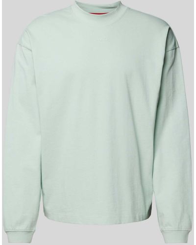 HUGO Sweatshirt mit Label-Detail Modell 'Daposo' - Grün