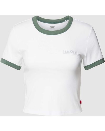 Levi's Cropped T-Shirt mit Label-Detail - Grau