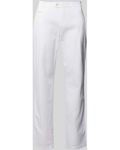 Brax Hose in unifarbenem Design Modell 'EVEREST' - Weiß