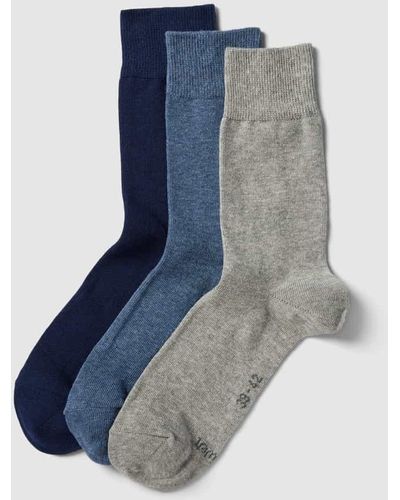S.oliver Socken mit Stretch-Anteil im 3er-Pack - Blau