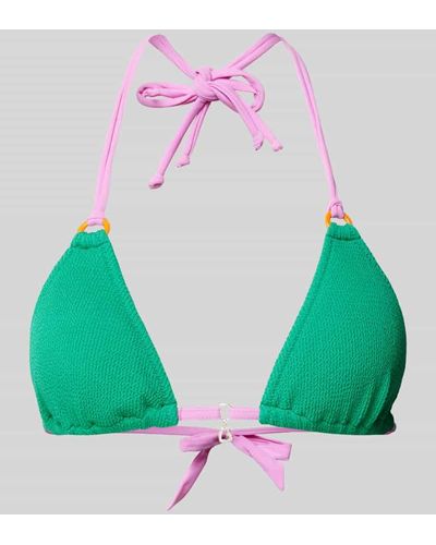 Banana Moon Bikini-Oberteil im Colour-Blocking-Design - Grün