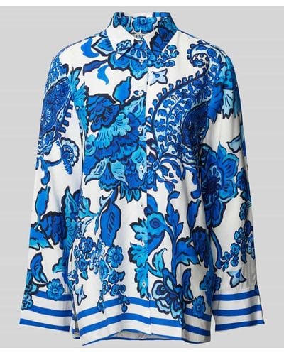 Emily Van Den Bergh Bluse mit floralem Print - Blau