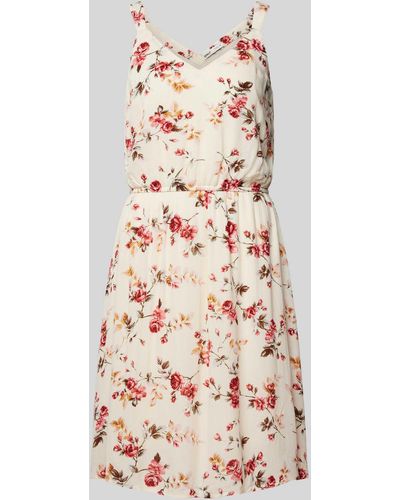 ONLY Knielanges Kleid mit Allover-Print Modell 'KARMEN' - Mehrfarbig