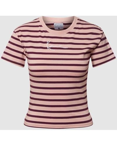 Karlkani T-Shirt mit Streifenmuster - Mehrfarbig