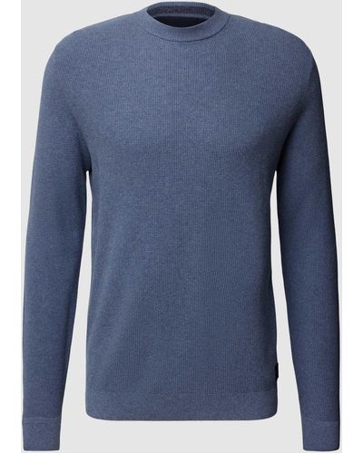 Tom Tailor Gebreide Pullover Met Structuurmotief - Blauw