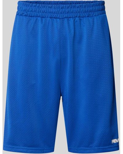 Review Shorts mit elastischem Bund - Blau