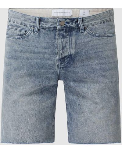YOUNG POETS SOCIETY Jeansshorts aus Baumwolle Modell 'Ley' - Blau