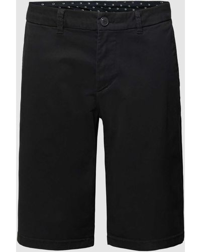 Tom Tailor Denim Slim Fit Chino-Shorts mit Eingrifftaschen - Schwarz
