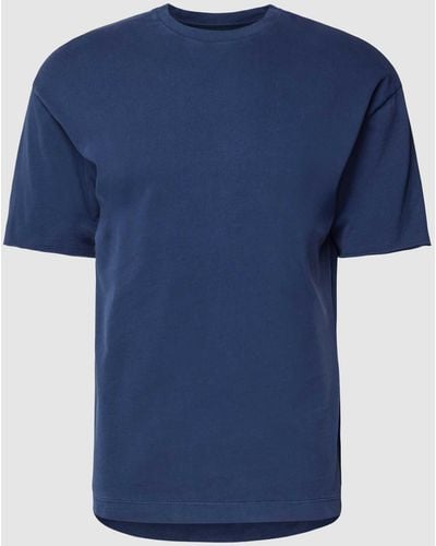 DRYKORN T-shirt Met Labeldetail - Blauw