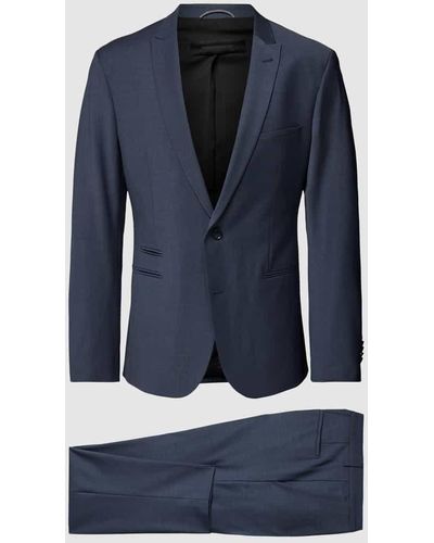 DRYKORN Slim Fit Anzug mit Webmuster Modell 'IRVING' - Blau