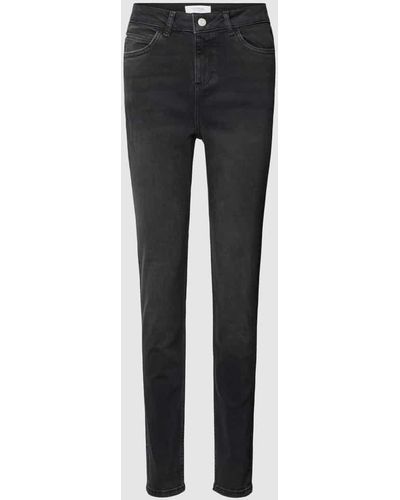 comma casual identity Skinny Fit Jeans mit Knopfverschluss - Grau