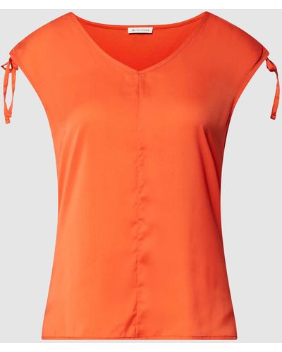 Tom Tailor T-shirt Met V-hals - Oranje