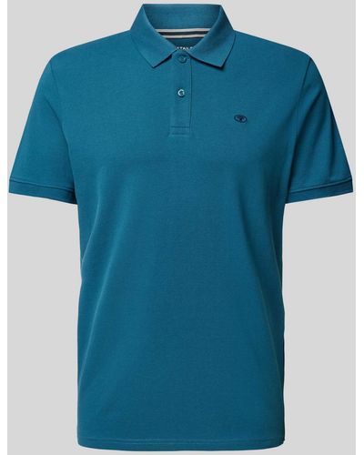 Tom Tailor Poloshirt mit Label-Detail - Blau