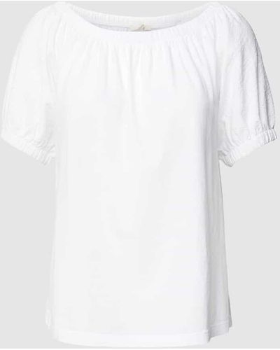 Edc By Esprit T-Shirt mit Strukturmuster - Weiß