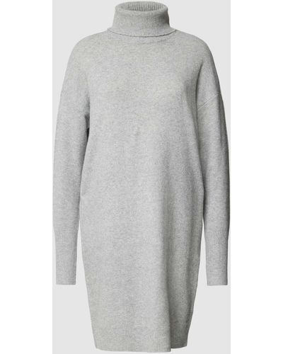 Vero Moda Knielanges Kleid mit Rollkragen Modell 'BRILLIANT' - Grau