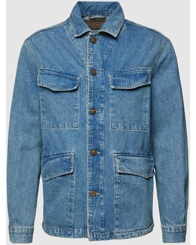 Mango Jeansjacke auf Baumwolle Modell 'Jacket paul' - Blau