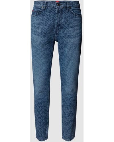 HUGO Jeans mit Label-Patch Modell '' - Blau