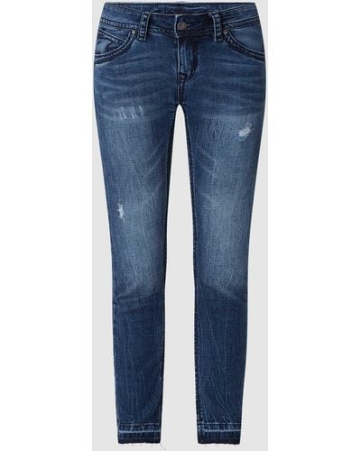 Blue Monkey Skinny Fit Jeans Met Stretch, Model 'laura' - Blauw