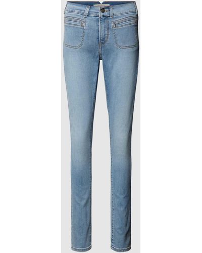 Levi's® 300 Skinny Fit Jeans mit Knopfverschluss - Blau